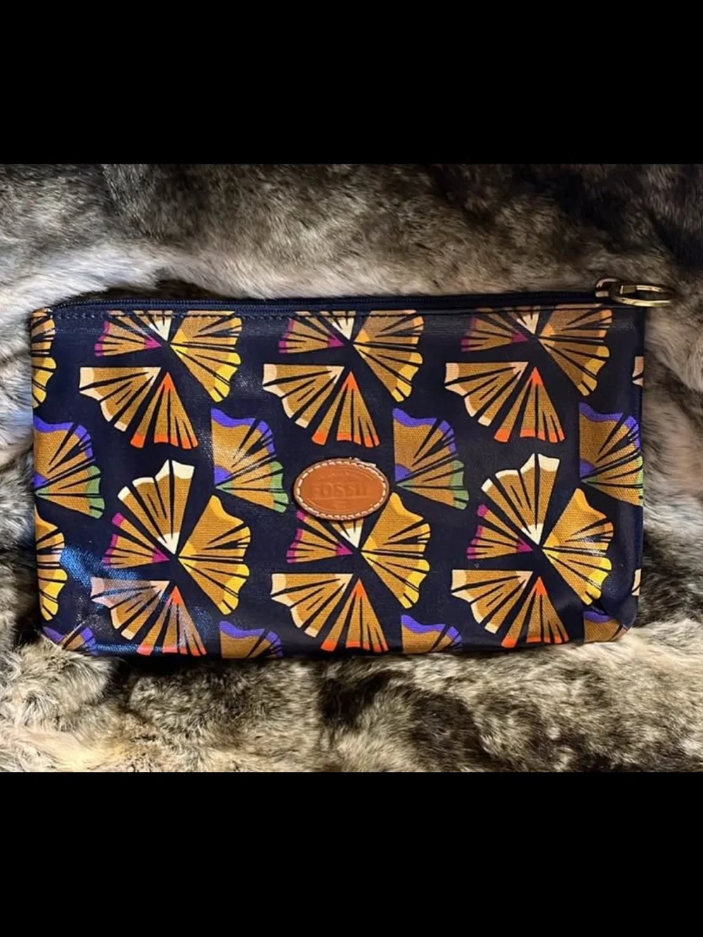 Fossil Colored Pencil Shavings Print Bags & Wallet Novelty Matching Set